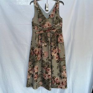 Adrianna Papell - Matelasse Party Dress - Slate Blush - size 12